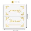 Reserved Cards Gold Foil, 20-Pack Table Tent, VIP Place Card