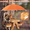 Gnodary Squirrel Feeder with Umbrella, Squirrel Feeders for Outside, Squirrel