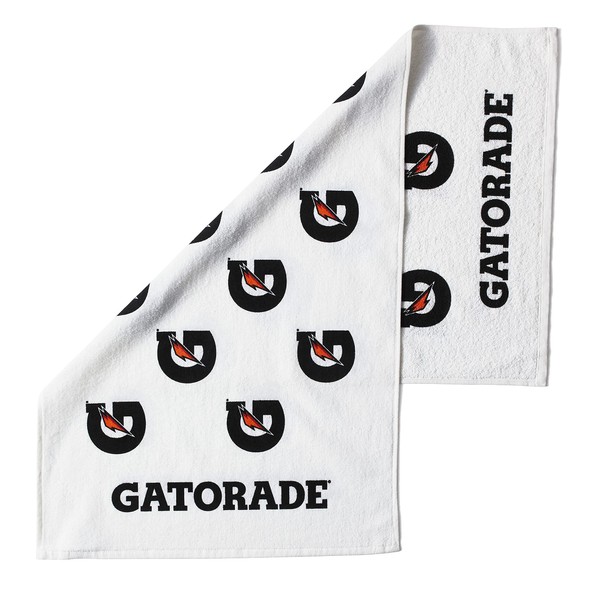 Gatorade Sideline Towel, White, 21" x 39", 100% Cotton, Machine
