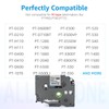 5 Pack 12mm 0.47" White Label Maker Tape Replacement for