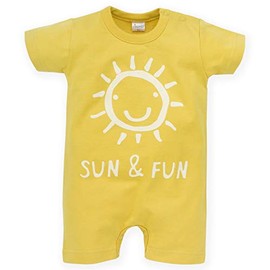 Pinokio - Sun & Fun – Baby Girls' Romper Jumpsuit Short Sleeve Summer Baby Kids Unisex Boys Girls Blue Yellow 62-86 cm - yellow, size: 62