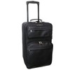 Amerileather Black Leather 26" Suitcase with Wheels (#89-0)