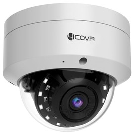 4COVR 4K PoE CCTV Camera Outdoor, 8MP UHD Wired Surveillance Dome Security IP Camera with Mic, IK10 Vandal-Proof IP67, AI Human/Vehicle Detection, 100ft Night Vision, 2.8mm Lens, ELY54AX8MA(NOT PTZ)