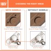 TOUCH Soft Close Cabinet Hinges, 3/4" Full Overlay 105° Face
