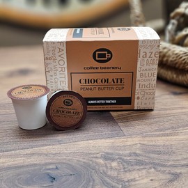 Chocolate Peanut Butter Cup Coffee Pods by Coffee Beanery | 12ct Flavored Coffee Pods Medium Roast Coffee Pods| 100% Specialty Arabica Coffee| Gourmet Coffee Pods