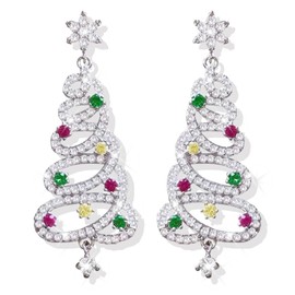 Christmas Earrings for Women Christmas Tree Dangle Earrings Jingle Ball Bow Candy Snow Earrings Hypoallergenic Christmas Gifts Stocking Stuffers for Women