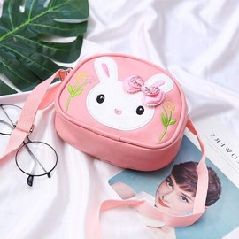 XIABYAYU Handbag Girls, Girls' Shoulder Bag, Handbag Children, Children's Shoulder Bag, Bag Girls, Rabbit Bag Children for Girls, Birthday, Easter, pink