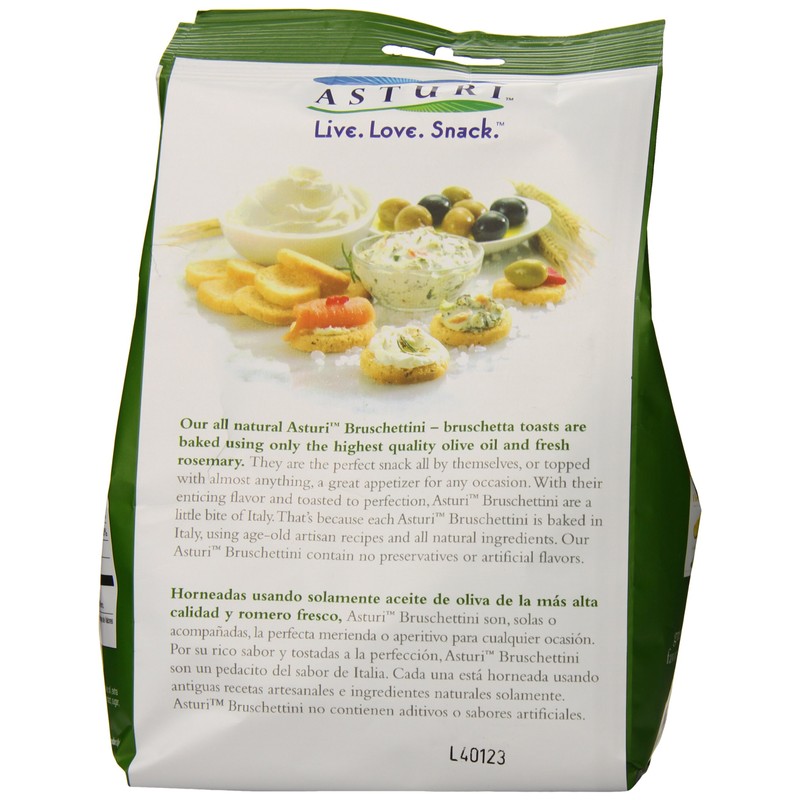 Asturi Bruschettini, Rosemary and Olive Oil, 4.23 Ounce