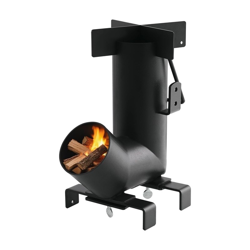 VEVOR Camping Rocket Stove, Wood Burning Portable Rocket Stove with