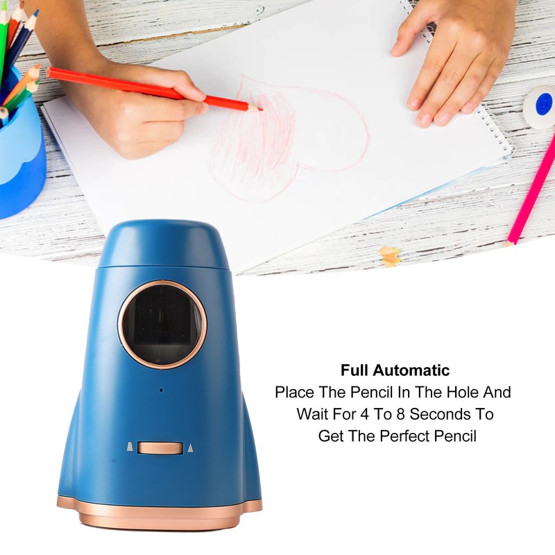 Electric Pencil Sharpener Full Automatic 1200mAh USB Charge High Speed