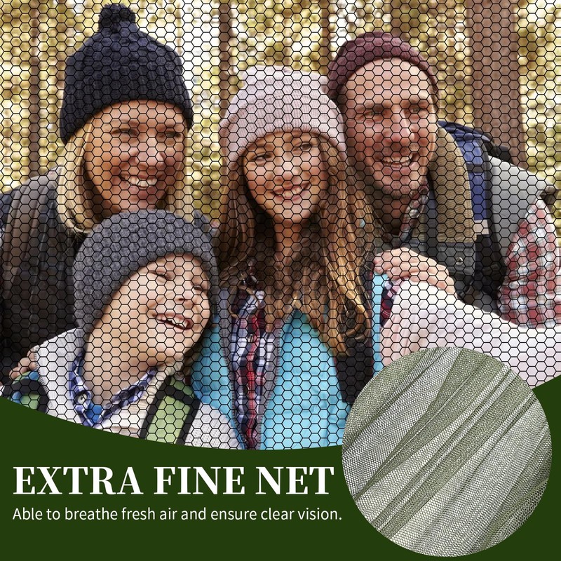 4PCS Mosquito Head Net, Extra Fine Holes Face Mesh Mosquito