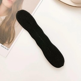 Magic Bun Maker French Twist DIY Tool Synthetic Wig Donuts Bud Head Bands Ball Made Hair Band Hair Accessories Haircare Heatless - Color: Dark Brown  1Pcs