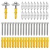ITROLLE 20Sets Pegboard Mounting Hardware Plastic and Stainless Steel Pegboard