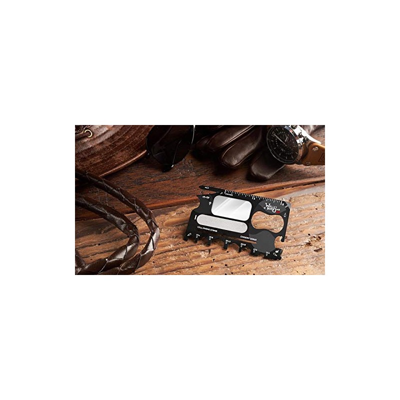 Wallet Ninja 2.0 (Advanced 20-in-1 Multitool, Now With Mirror +
