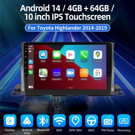 ESSGOO For Toyota Highlander 15-2019 Car Stereo Radio Carplay Android 14 4+64G GPS NAVI