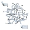 Grapa Blanca Para Cable Plano 8 Mm Bolsa 20 Piezas