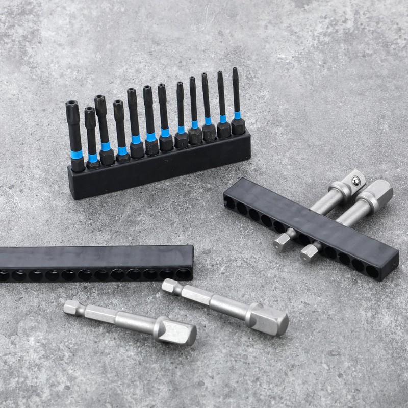 Pack of 10 12 Hole Bit Holder with Hex Shank,