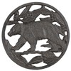 BLACK FOREST DECOR Black Bear Cast Iron Trivet