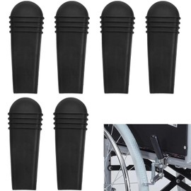 Pack of 6 Wheelchair Replacement Parts, Wheelchair Brake Lever Covers, Wheelchair Brakes Handlebar, Wheelchair Handle Cover, Practical Brake Wheelchair Parts, Black, Wheelchair Accessories, PVC
