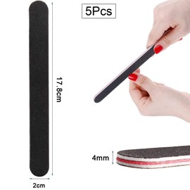 Rnitle Professional Nail Files,5 Pack Double Sided Emery Board(100/180 Grit),Nail Files for Natural Nails,Nail Styling Tools Pet Grooming Tools for Home and Salon Use