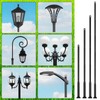 Koiyingnote Street Light Pole 13Ft, Outdoor Adjustable Metal Street Lamp