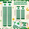 Glitopper 12 Pairs St. Patrick's Day Women Stripe Knee Thigh