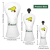 Golf Headcovers Cute Birdie Applique Embroidered Premium Leather Liver Cover
