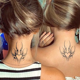 UBICA Semi Permanent Tattoo 2 Sheets | Succubus Tattoo Lasts 2 Weeks, Waterproof & Realistic Tattoos for Women Thigh Arm Non-Reflective, Develops Fully in 48H