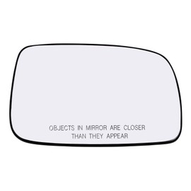 Passenger Side Mirror Glass Assembly With Plastic Backing Plate (Non-Heated) Compatible with 2007-2011 Toyota Camry (Only Fits VIN Starts With 1, 4, or 5)