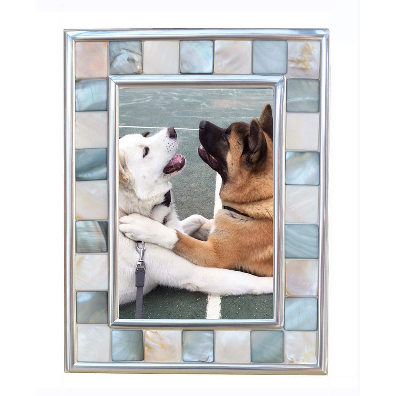 GIFTME 5 Baby Picture Frame 3.5x5 Mother of Pearl 3