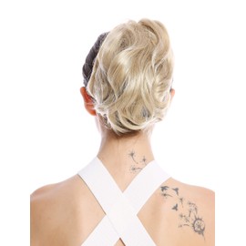 WIG ME UP - 1028-V-22 Hairpiece Ponytail Short Voluminous Wavy Blonde Light Blonde 20 cm