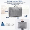 AiQInu 2 Pieces Large Clothes Storage Containers 105L Waterproof Underbed
