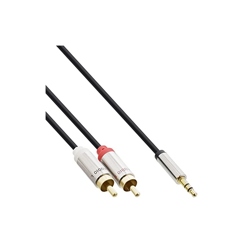 InLine Slim Audio Cable Jack 3.5 mm Male to 2