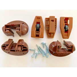 Kenlin Set of 3 Kenlin Rite Trak II Drawer Guide Glide 168 Screws Stop Roller