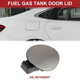 ACROPIX Fuel Tank Door Cap for Volkswagen Tiguan 2010-2019 Fuel Gas Tank Door Lid Bolt Type No.5N7809857 Gold Tone ABS Fuel Filler Door Gas Cap