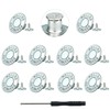 No-Sew Jeans Button Replacement Kit, 10 Sets Metal Snap Tack