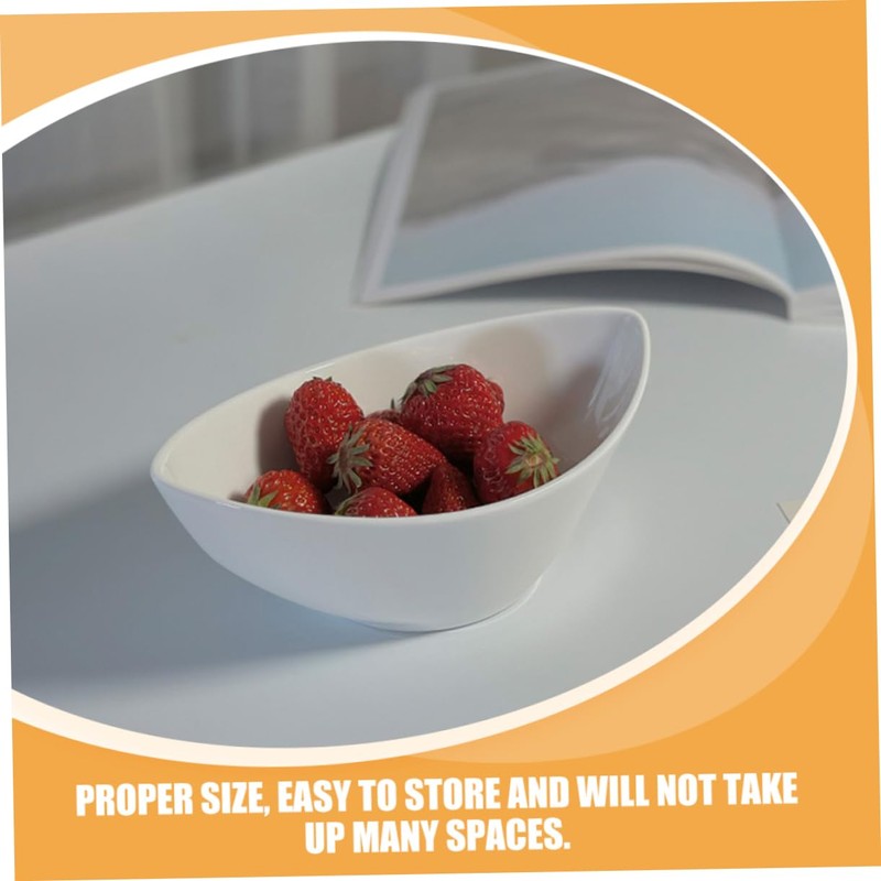 LIFKOME Dessert Bowl Ice Cream Bowl Ingot Shaped Bowl Ceramic