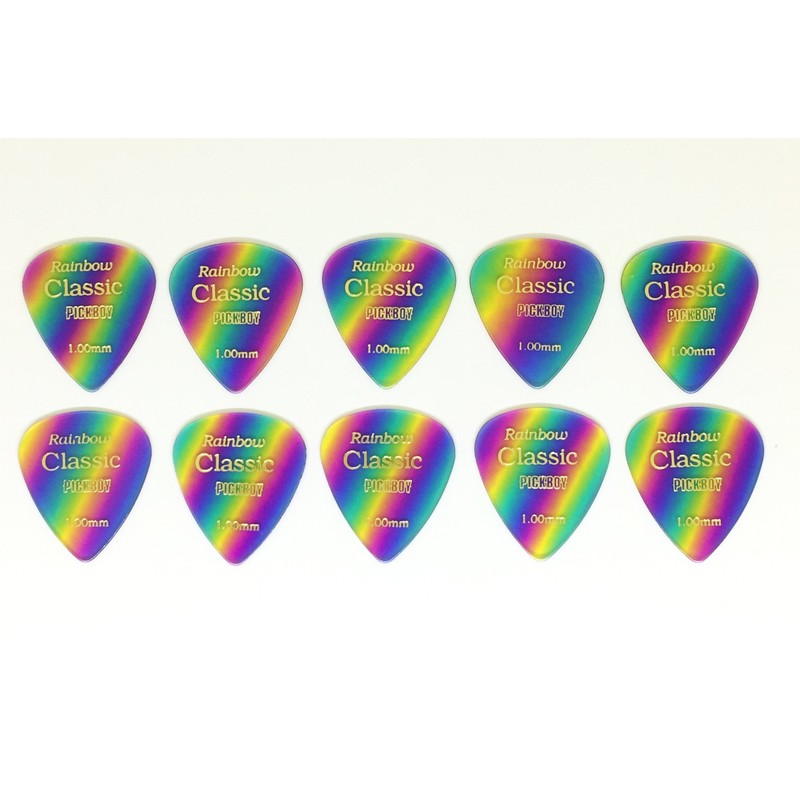 Pickboy Vintage Pick, Rainbow, Cellulose, 1.00mm, 10 picks