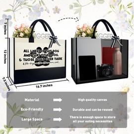 coimiao Dog Lover Tote Bag Gifts, Christmas Mothers Day Birthday Gifts for Women Dog Mom Dog Lover Dog Owner, Dog Mom Christmas Gifts for Women Friend, Those Dogs Over There