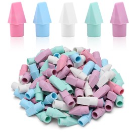 SIKAO Erasers, 125 Pack Morandi Pencil Top Erasers for Kids Bulk, Aesthetic Pencil Erasers for Pencils, Soft Neutral Colors, Classroom Must Haves for Teachers & Students, School Supplies