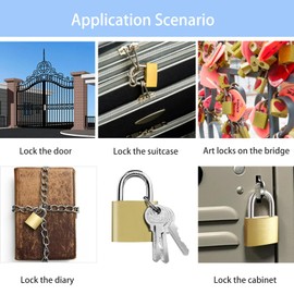 Gentpovth Pack of 5 32 mm Padlock with Key, Thickened Lock Body with Solid Iron Core, Small Padlock for Suitcases, Cupboards, Lockers, Lockers, Luggage Lock, Weatherproof