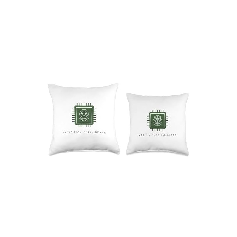 AI Artificial Intelligence Brain Computer Chip Technology Throw Pillow
