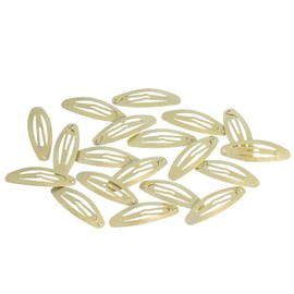 HAARallerliebst Hair Clips Oval (20 Pieces | Gold Shimmer | Approx. 5 cm) with Box for Storage (Box Colour: White)