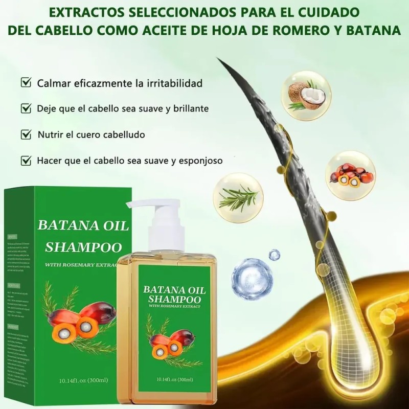 3pcs Champú De Aceite De Batana Con Extracto De Romero