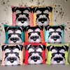 The Beach Stop Decorative Miniature Schnauzer Dog Scatter Cushion Cover