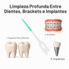 300 cepillos interdentales de doble uso, silicona suave, púas dentales