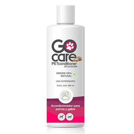 Go Care Acondicionador Hipoalergénico para Perros y Gatos 350 ml – con Aceite de Coco y Almendras – Suaviza, Desenreda e Hidrata el Pelaje – Origen Natural