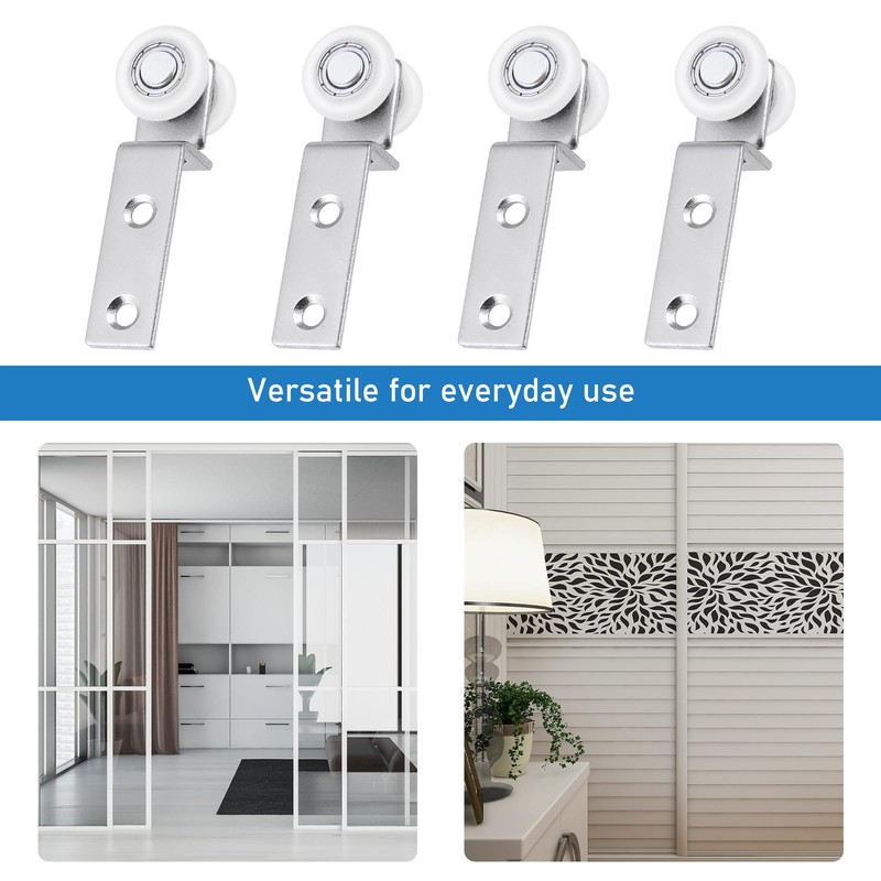KIBBEH Sliding Closet Door Roller Kit – 4 Pack 20mm