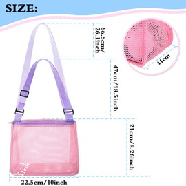 Apidgrowth Beach Mesh Bag for Kid Toys,3Pcs Adjustable Kids Quick Dry Mesh Bag, Snow Toy Collection Bag, Beach Sand Toy Shell Bag, Snowball Essential Bag on Snow Day,Perfect as a Christmas Gift