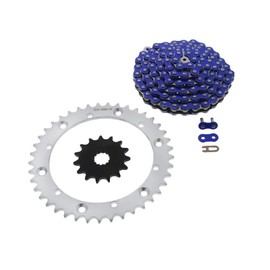 Blue Non O-Ring Chain & Silver Sprocket 15/41 96L 01-05 fits Yamaha YFM660 660 Raptor